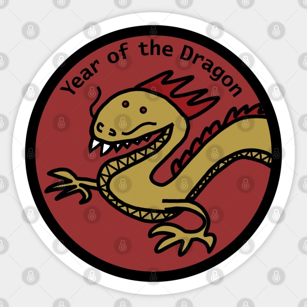 Year of the Dragon Portrait Sticker by ellenhenryart